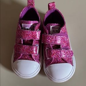 Glittery Pink Converse All Stars
